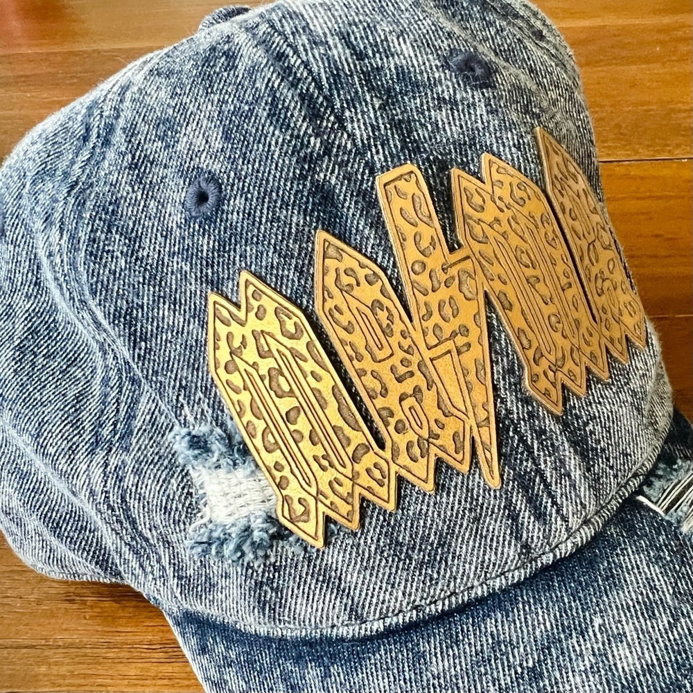 Denim MAMA baseball hat!  NWT.  Distressed.